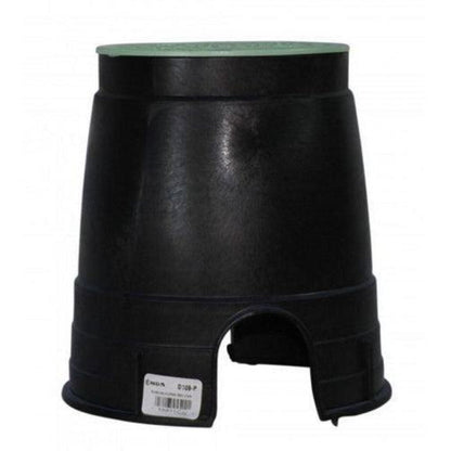 NDS Residential Valve Box Round 6 in. Black Box/Green Lid Overlapping ICV