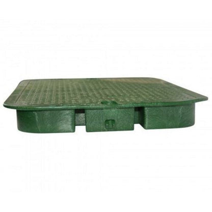 NDS Standard-Series Valve Box Lid Jumbo Rectangle 13 in. x 20 in. Overlapping Green Polyethylene ICV Lid Only