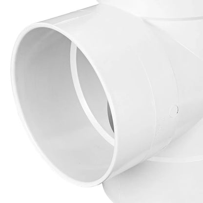 8P01  -NDS PVC S&D Tee HUB x HUB x HUB White 8 in.