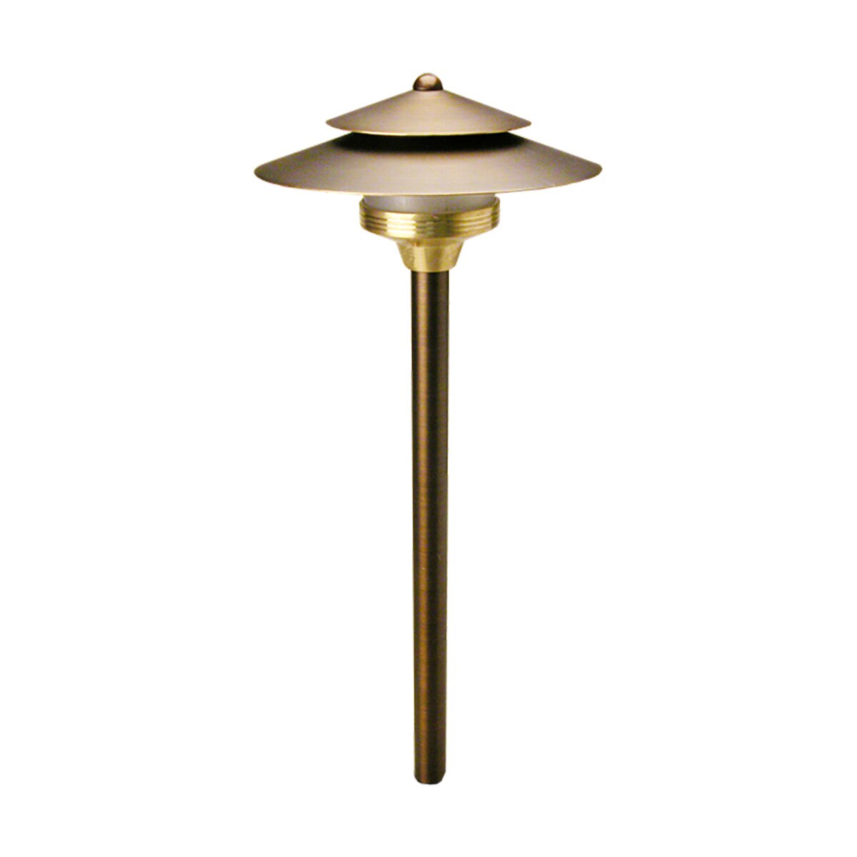 Unique SA-NL-AI  Odyssey Series Saturn Brass LED Path & Area Light 25 ft. Lead Wire with 360 Degree Beam Angle and Large Stabilizer Mounting Stake, CRI 82