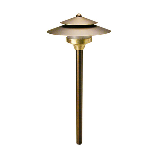 Unique SA-NL-AI  Odyssey Series Saturn Brass LED Path & Area Light 25 ft. Lead Wire with 360 Degree Beam Angle and Large Stabilizer Mounting Stake, CRI 82