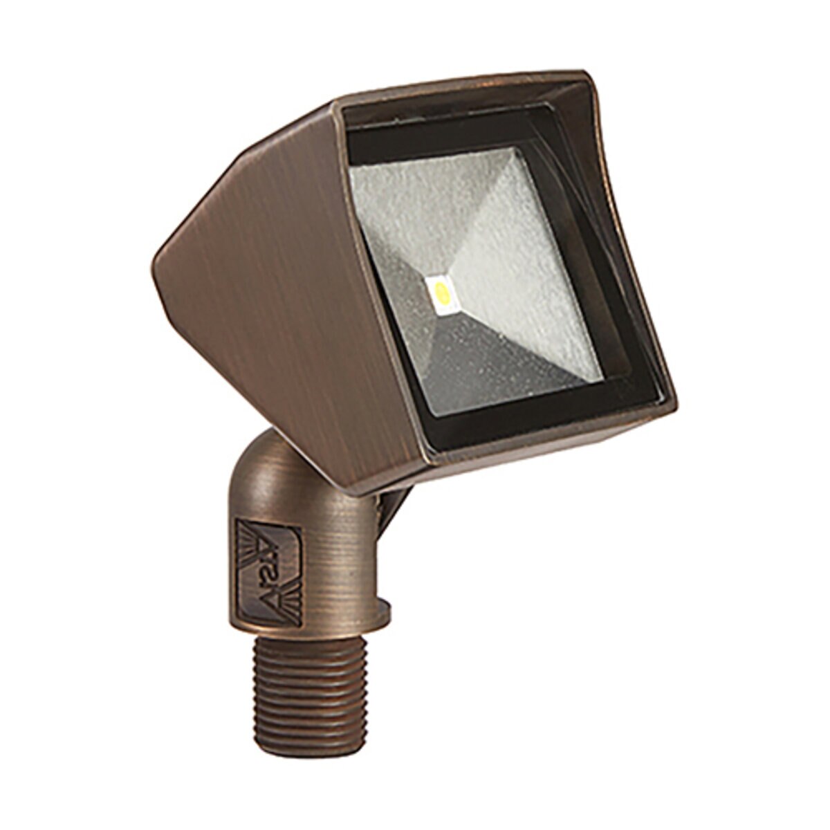Ground Mount LED Compact Flood Light Olde Brass 5105 2W 2950K Frost Lens