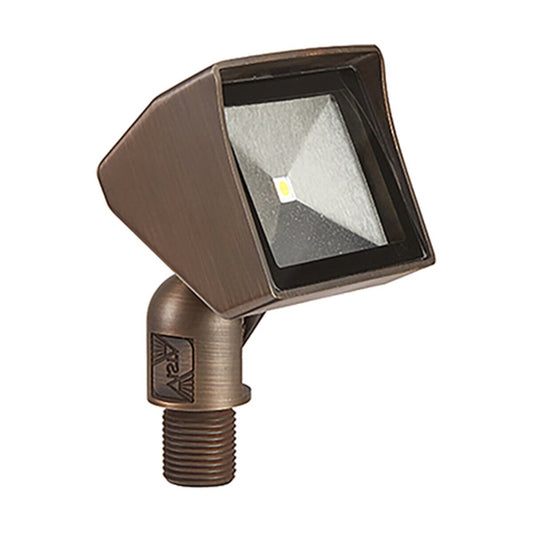 Ground Mount LED Compact Flood Light Olde Brass 5105 2W 2950K Frost Lens