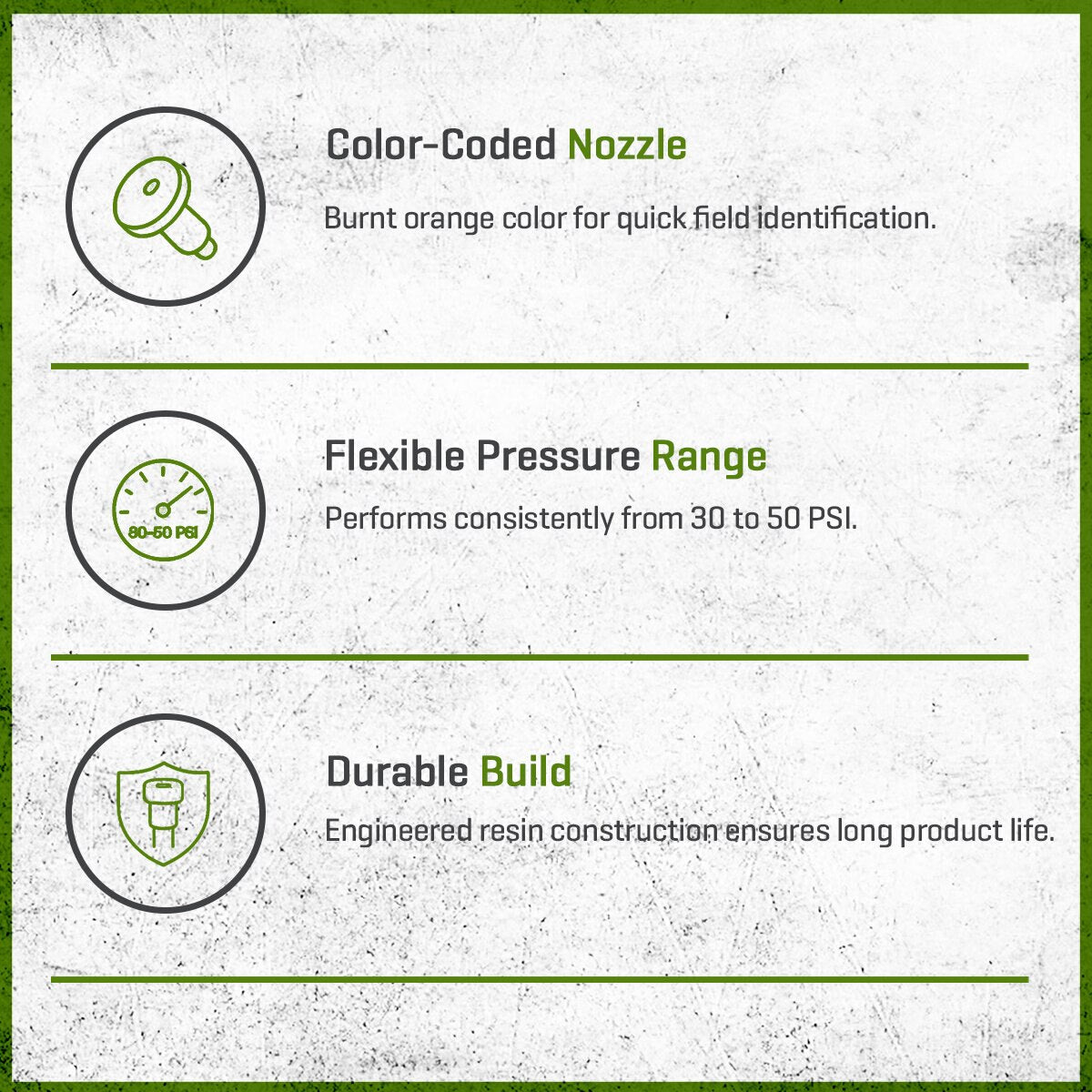 K-Rain Specialty Rotary Nozzle Right End Strip 5 ft. x 15 ft. 90 Degree - 270 Degree