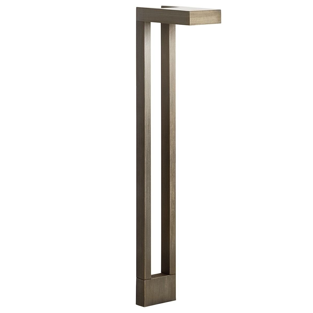 Kichler-15844CBR- 12V LED Contemporary Two Arm Path Light in Centennial Brass Finish, 16.25W T5 Lamp, 22 in. Height, Includes Ground Stake
