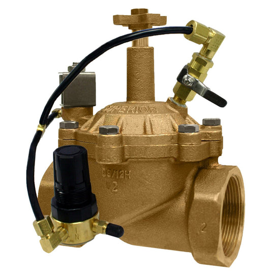 Superior Globe Valve 950 Brass 1 in. w/ Pressure Regulator and Flow Control FIPT x FIPT