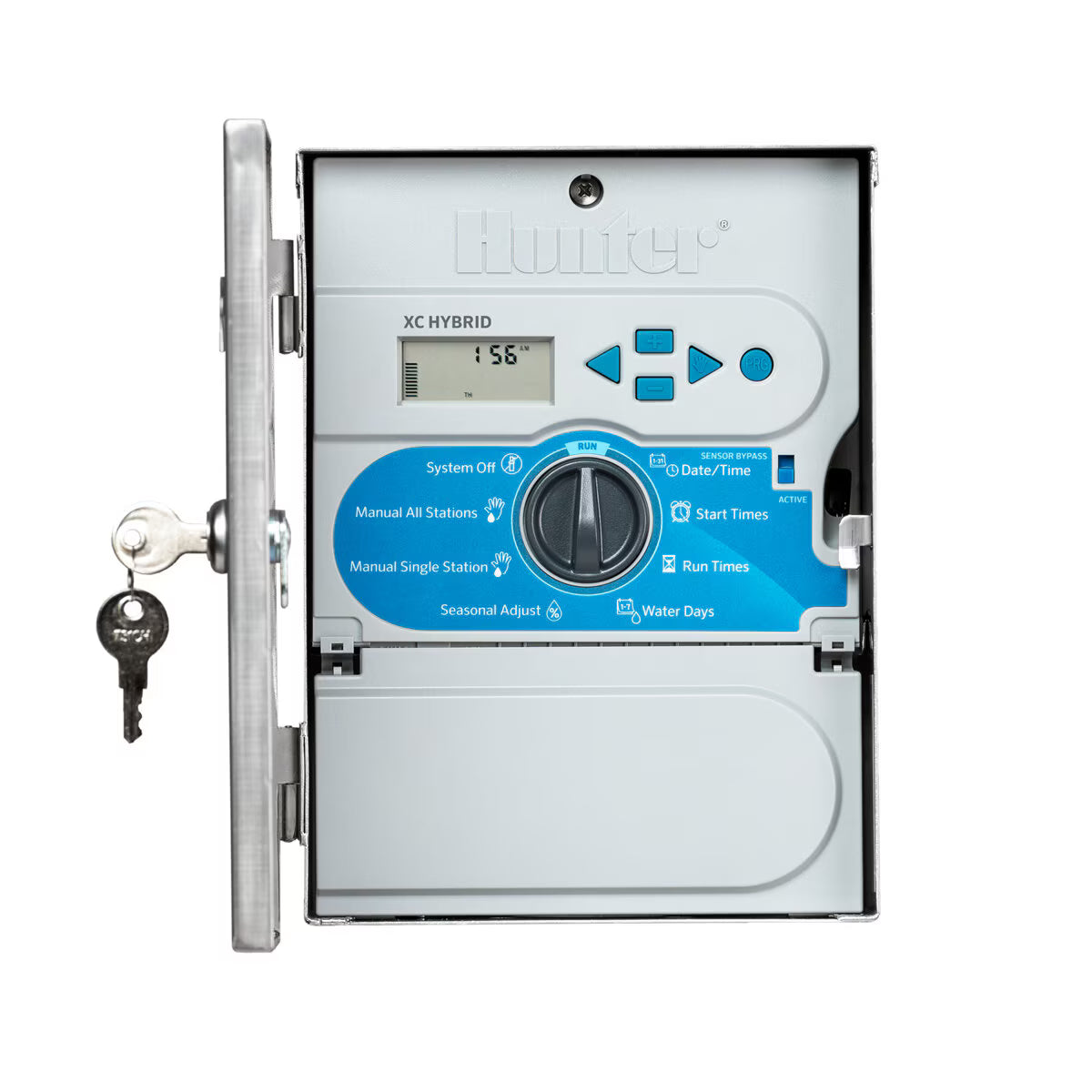 Hybrid  XCH1200SSP  12 Station Outdoor Controller Stainless Steel W/ Mounted Solar Panel
