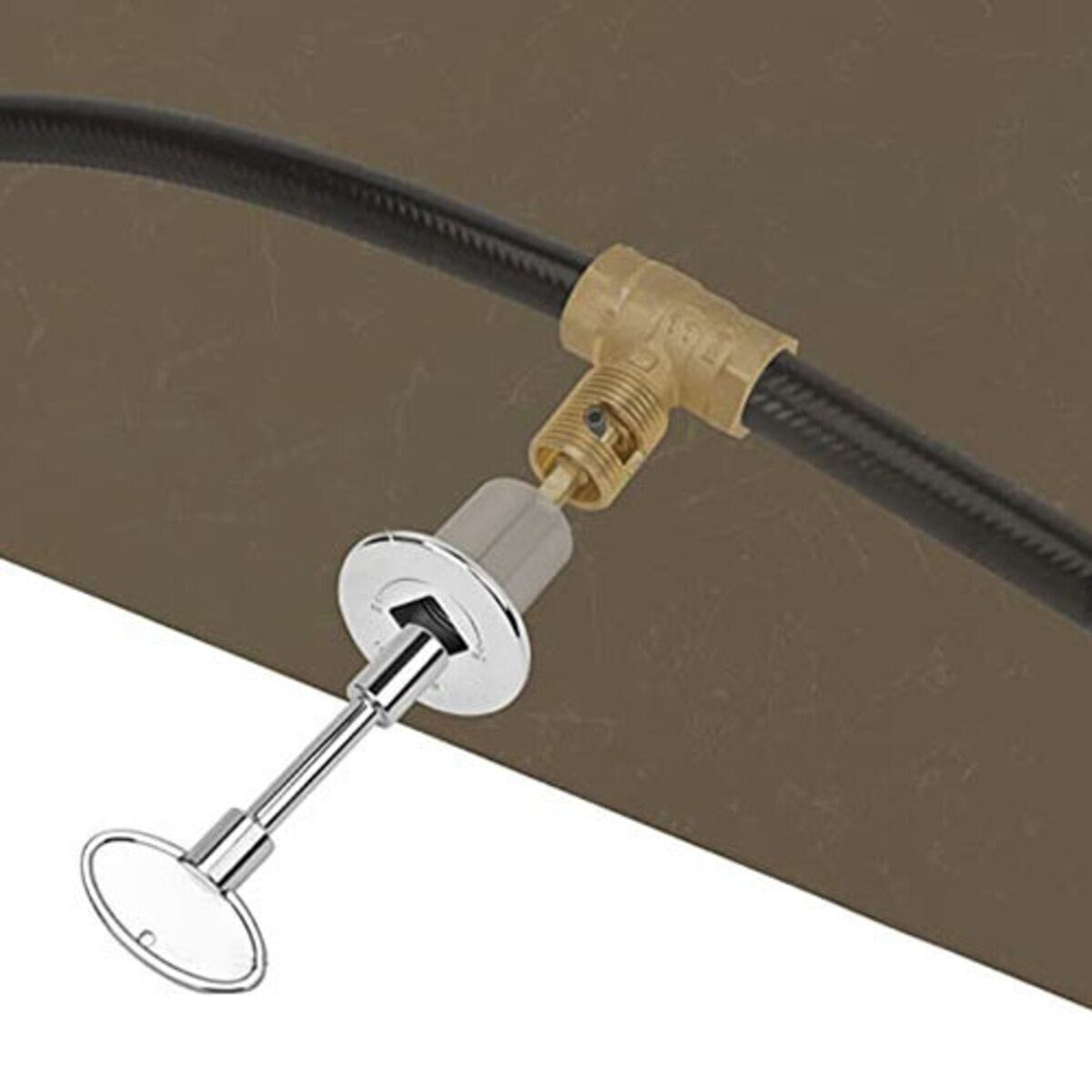 Aqualine Angle Log Gas Valve w/ Key 1/2 in.