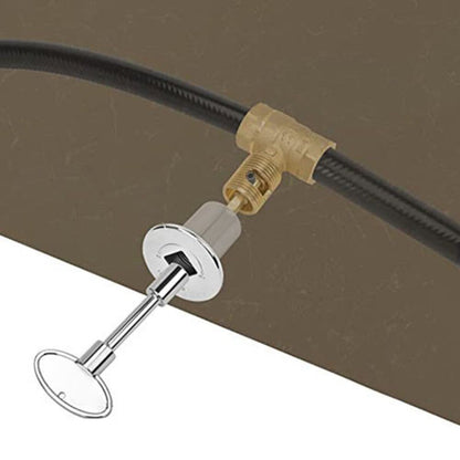 Aqualine Angle Log Gas Valve w/ Key 1/2 in.