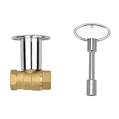 Aqualine Angle Log Gas Valve w/ Key 1/2 in.