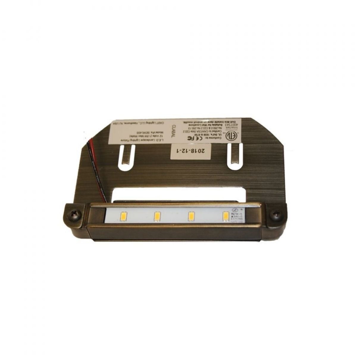CAST-SEWL45S- Engineered 4.5 in. Wall Light Square Edge LED Aged Brass