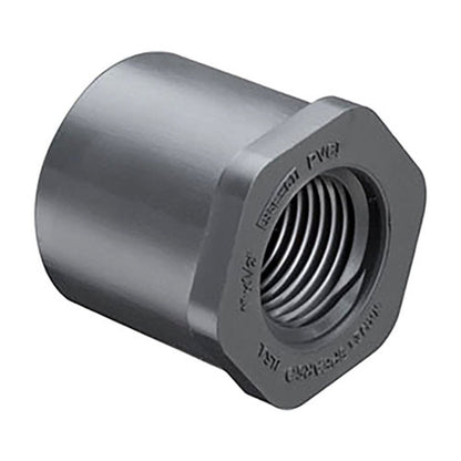 Spears Reducing Bushing Gray Sch 80 PVC 3 in. x 3/4 in. Socket x Fipt