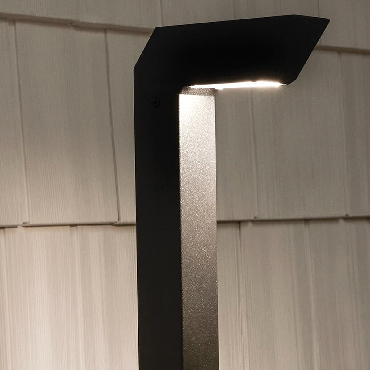 Kichler 15846BKT  Right Angle Path Light 12V Textured Black Finish 11.6W Incandescent, 22 in. Height, G4 & G3 Socket Type, Drop-In Design