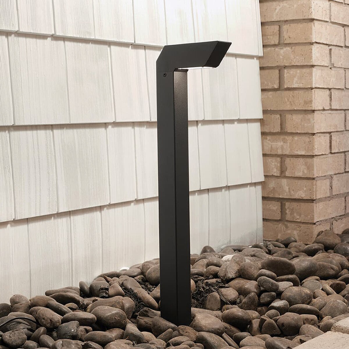 Kichler 15846BKT  Right Angle Path Light 12V Textured Black Finish 11.6W Incandescent, 22 in. Height, G4 & G3 Socket Type, Drop-In Design