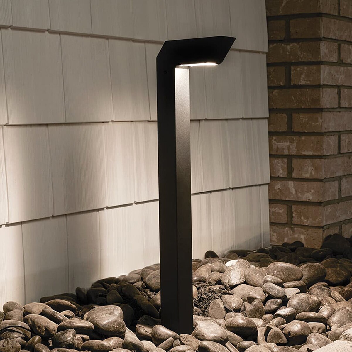 Kichler 15846BKT  Right Angle Path Light 12V Textured Black Finish 11.6W Incandescent, 22 in. Height, G4 & G3 Socket Type, Drop-In Design