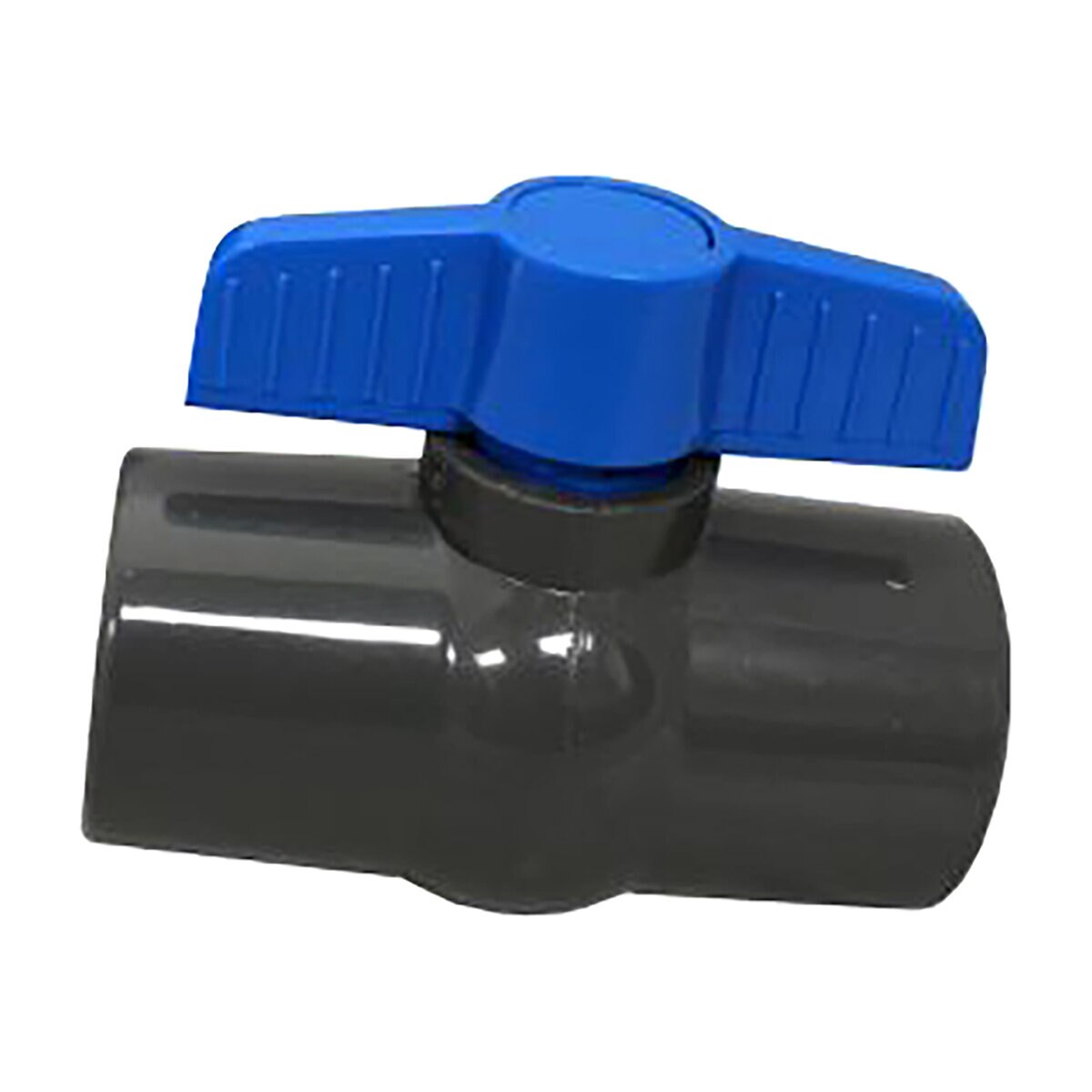 Lasco Colonial 491 Commercial Ball Valve PVC Gray 2 in. Socket w/ EPDM O-Ring & Blue Handle