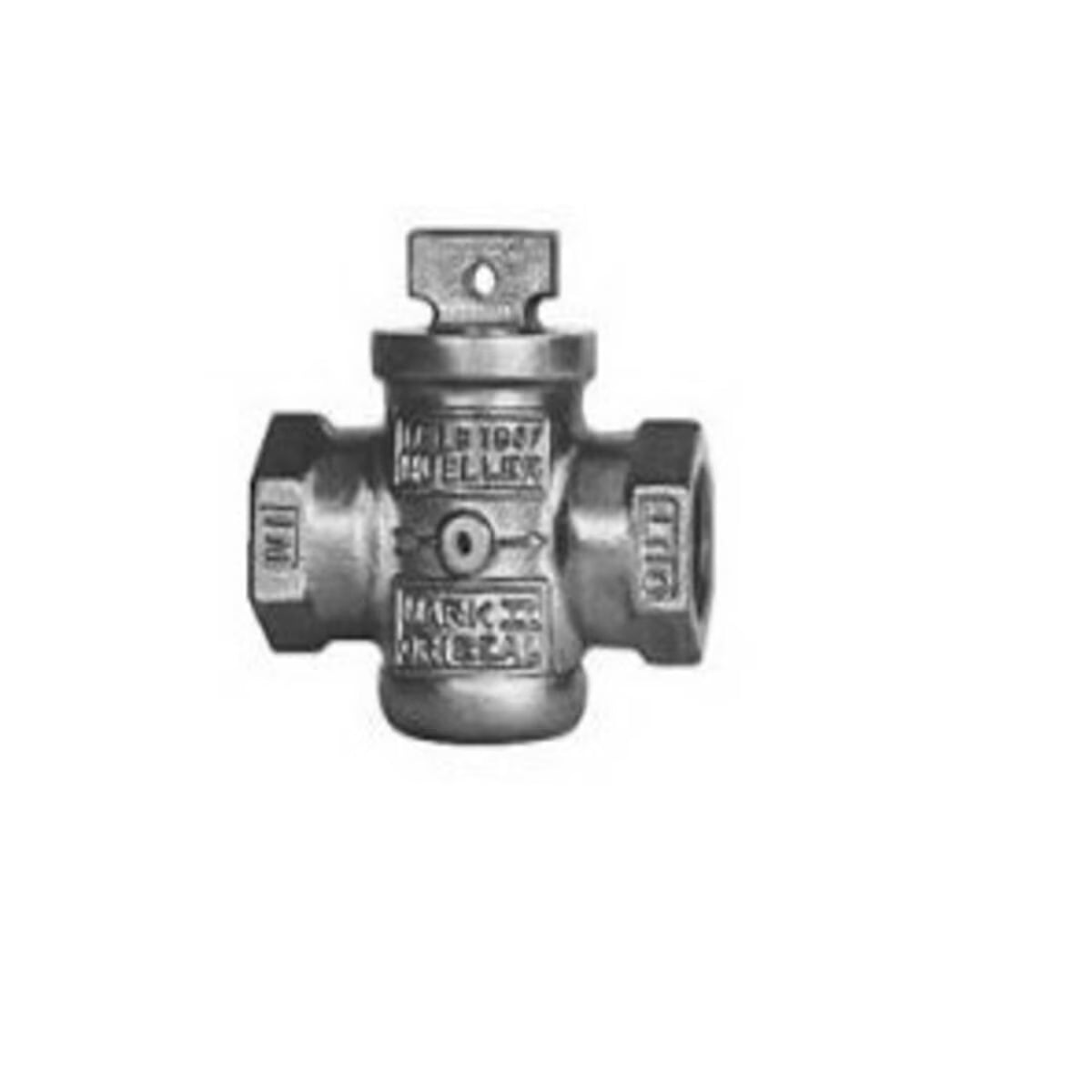 Mueller  MH10284NG  Curb Stop and Waste Ball Valve Brass 1 in. FIPT w/ Drain