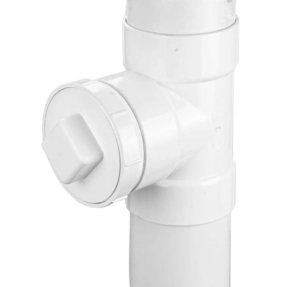 41P8  -NDS PVC S&D Cleanout Plug MPT White 4 in.