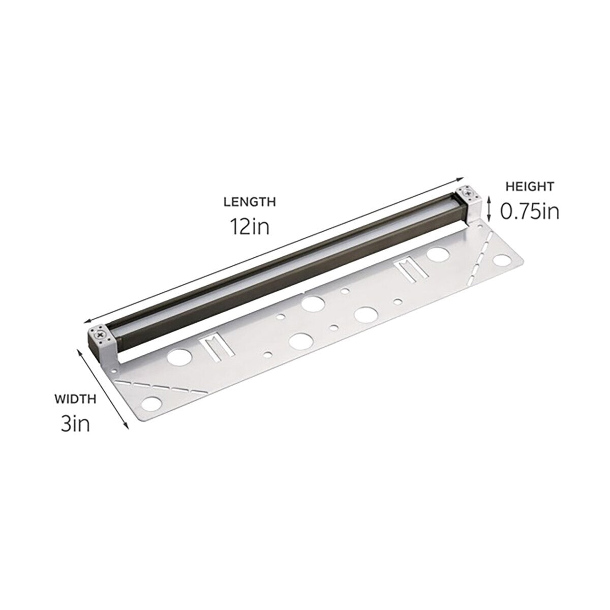 Kichler-16102GRY27- 12 in. Adjustable Hardscape Light Textured Gray Finish 85 Lumens 2700K LED