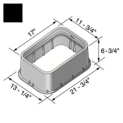 NDS Standard Valve Box Extension Body (only) Rectangle 14 in. x 19 in. x 6 in. Black