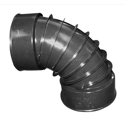 ADS HDPE Corrugated External Snap 90 Degree Elbow Black 3 in.