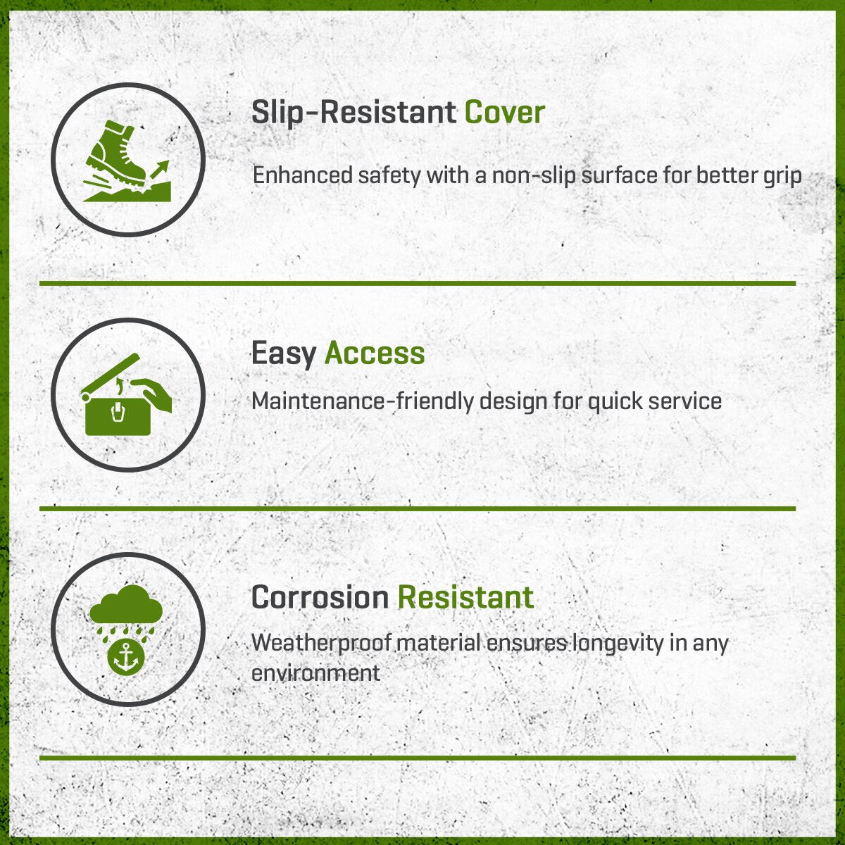 NDS Standard Series Round Valve Box with Cover, Black Box/Green Cover, 6 in. Diameter, HDPE Construction, Overlapping Design, 8-2/3 in. Height