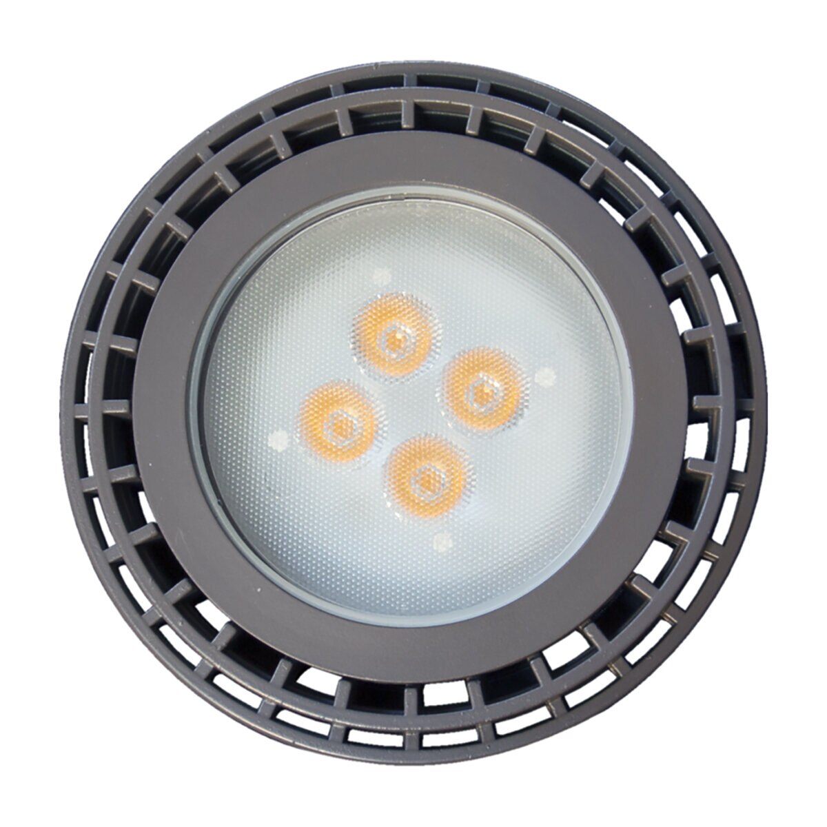 Brilliance PAR36 LED Lamp 15W 3000K Warm White 60 Degree Beam Angle, Dimmable, 1530 Lumens, Black Finish, 50,000 Hour Life Expectancy