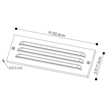 Pro-Trade PT-SL2-BS-LED SL2 Surface Mounted Step Light Antique Brass w/ Integrated LED 4W 65 Lumen 2700K