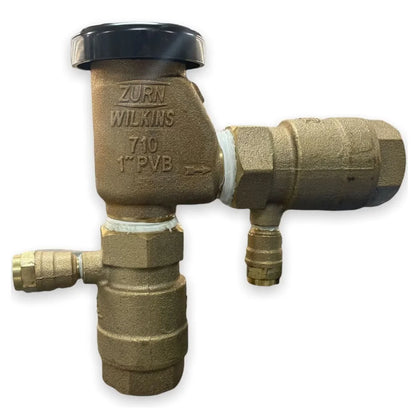 Wilkins 710 Pressure Vacuum Breaker 1 in. Bronze With Ball Valve | 1-710