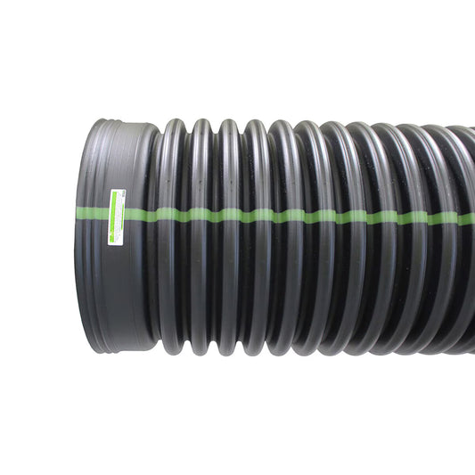 ADS 8 in. x 20 ft. Dual Wall Pipe Perforated Bell End Highway Water Tight w/ Gasket