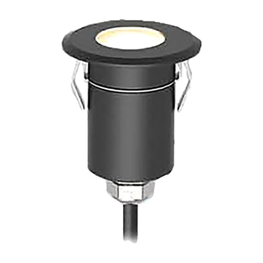 NewLite NLSS-45B Black Powder Coat Hardscape Light 1W LED 45 Degree Warm White Frosted Lens