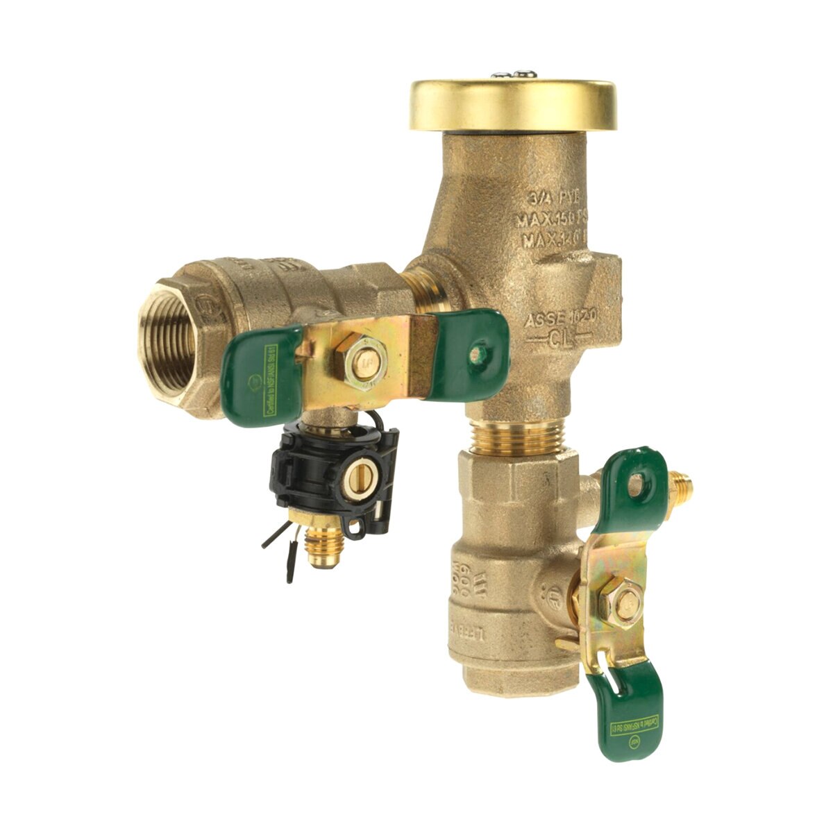 T388001  Watts 800M4 Anti-Siphon Pressure Vacuum Breaker w/ Ball Valves 3/4 in. Bronze w/ Freeze Sensing Capability (Sensing Upgrade Kit Sold Separately) | T388001
