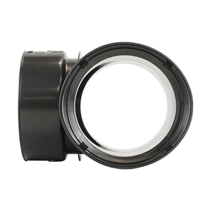 ADS HDPE Corrugated External Snap Tee Black 3 in.