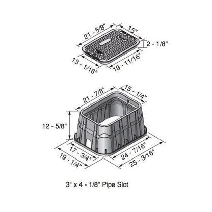 NDS Jumbo Box w/ Overlapping Cover ICV Green 13 in. x 20 in.