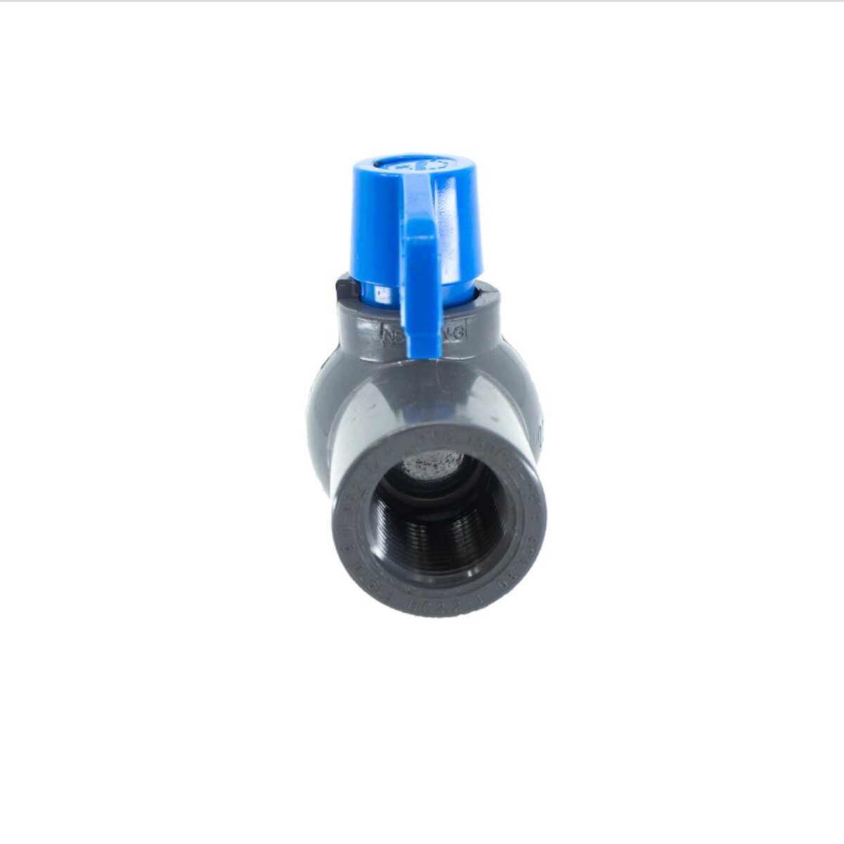 Colonial V08691N  491 Commercial Ball Valve PVC Gray 3/4 in. Socket w/ Blue Handle