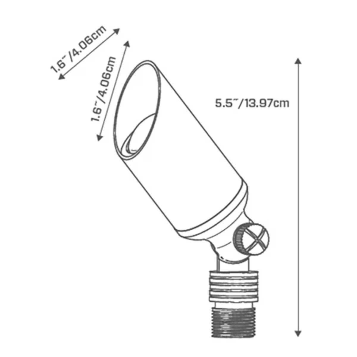 Pro-Trade PT-BUL2-BS-LED-3FL BUL2 Brass Up Light w/ 3W 2700K 210 Lumen 40 Degree MR11 LED