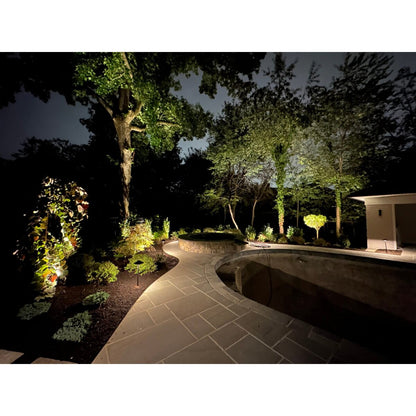 Tru-Scapes TS-B203-BLK  Sealed Well Light Black MR16 4W LED 2700K 60 Degree