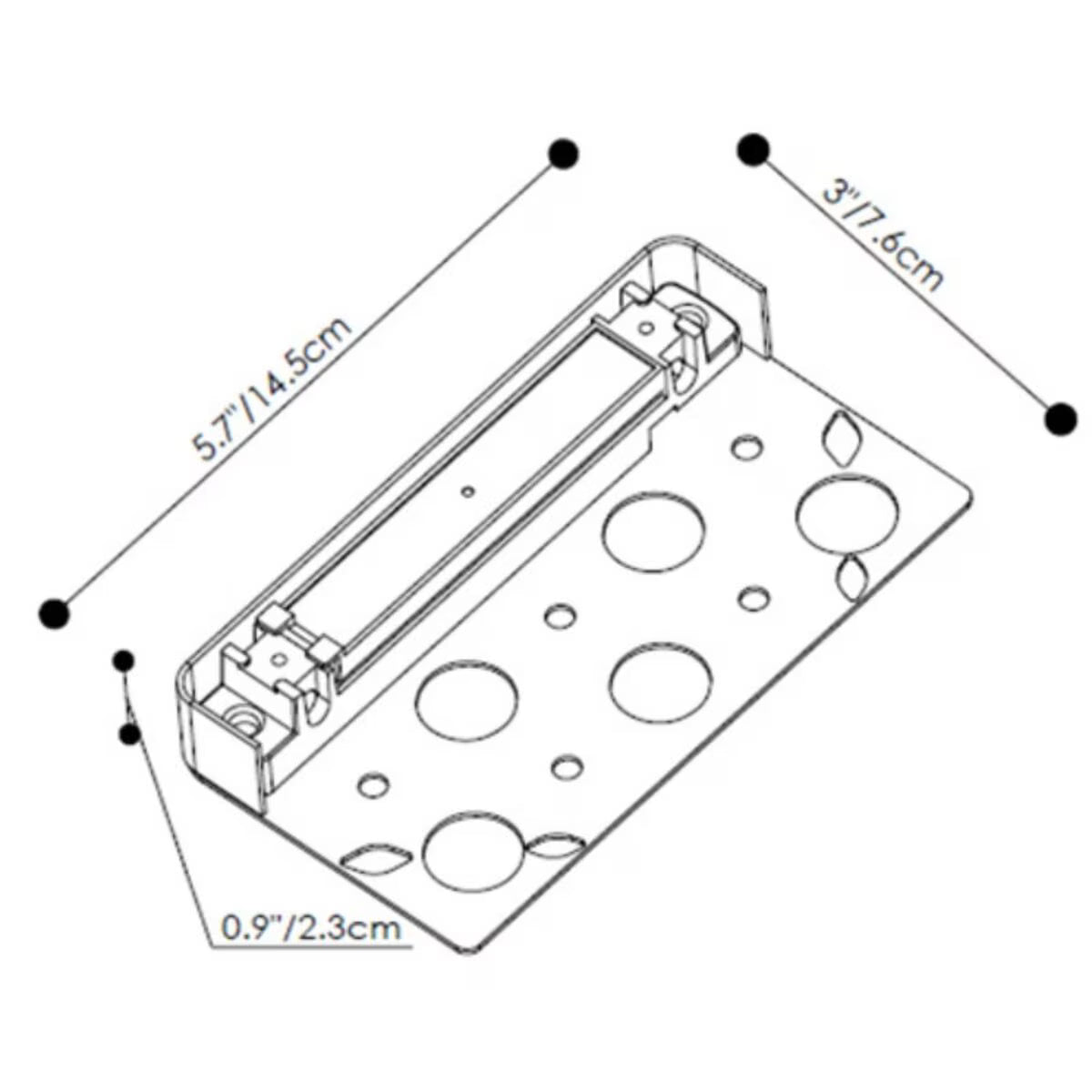 Pro-Trade  PT-LL2-BZ-LED LL2 5.7 in. Ledge Light Bronze Finish w/ Removable LED Module 0.8W 100 Lumen 2700K