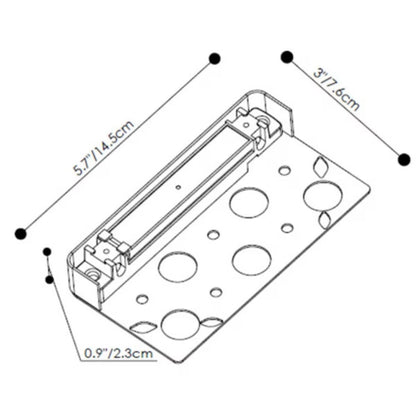 Pro-Trade  PT-LL2-BZ-LED LL2 5.7 in. Ledge Light Bronze Finish w/ Removable LED Module 0.8W 100 Lumen 2700K