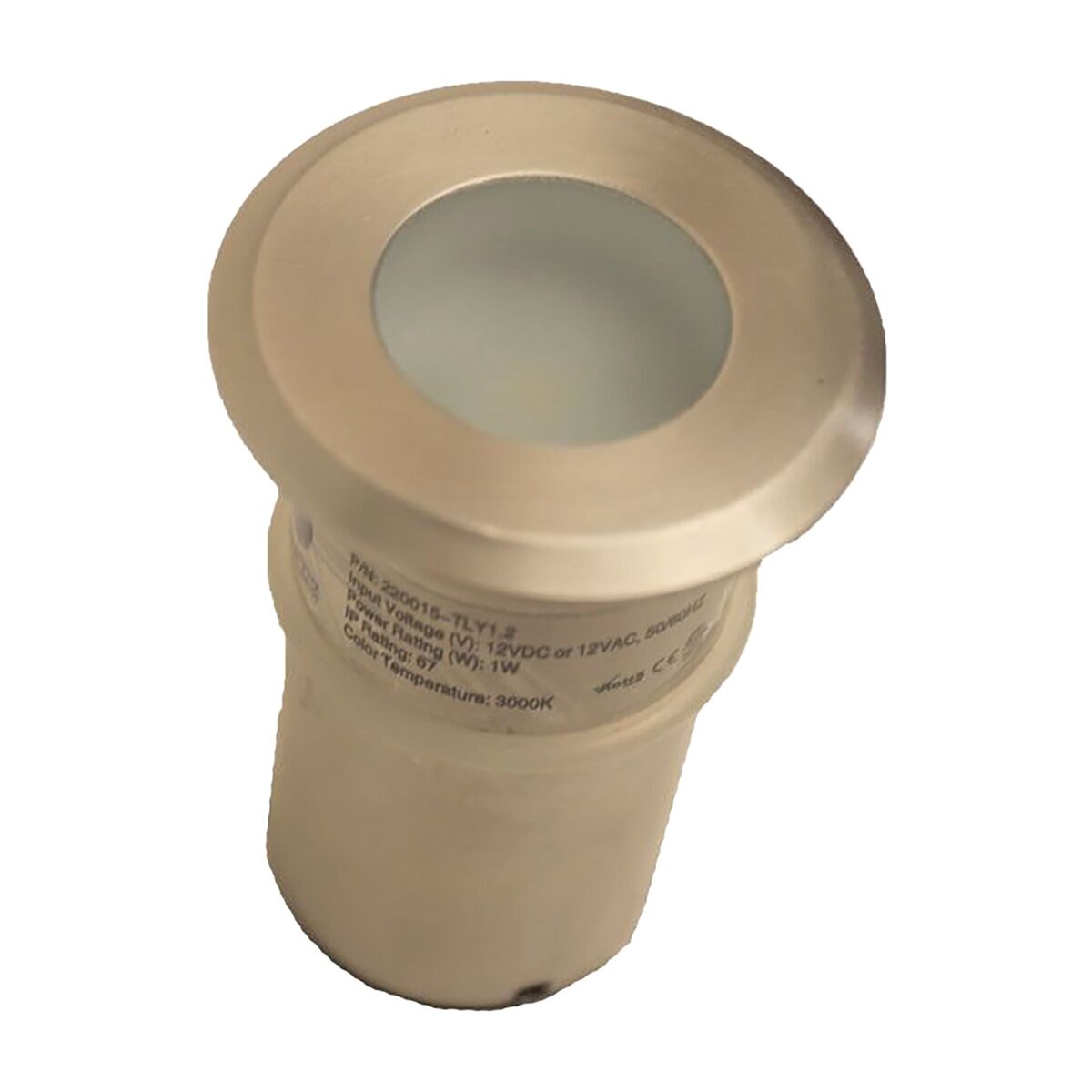 SRULNS-Recessed Mini Up Light 1W 10 Degree Narrow Spot w/ Black Mounting Polycarbonate Sleeve
