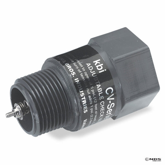 NDS Adjustable Check Valve Gray PVC 3/4 in. MIPT x FIPT