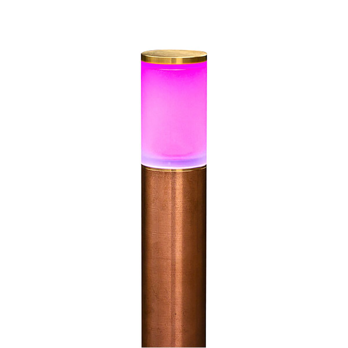 Brilliance -OLYMPIC-FRST-CU-NL-Olympic Bollard Path Light Frosted Acrylic & Copper Finish MR16 Socket No Lamp 16 in.