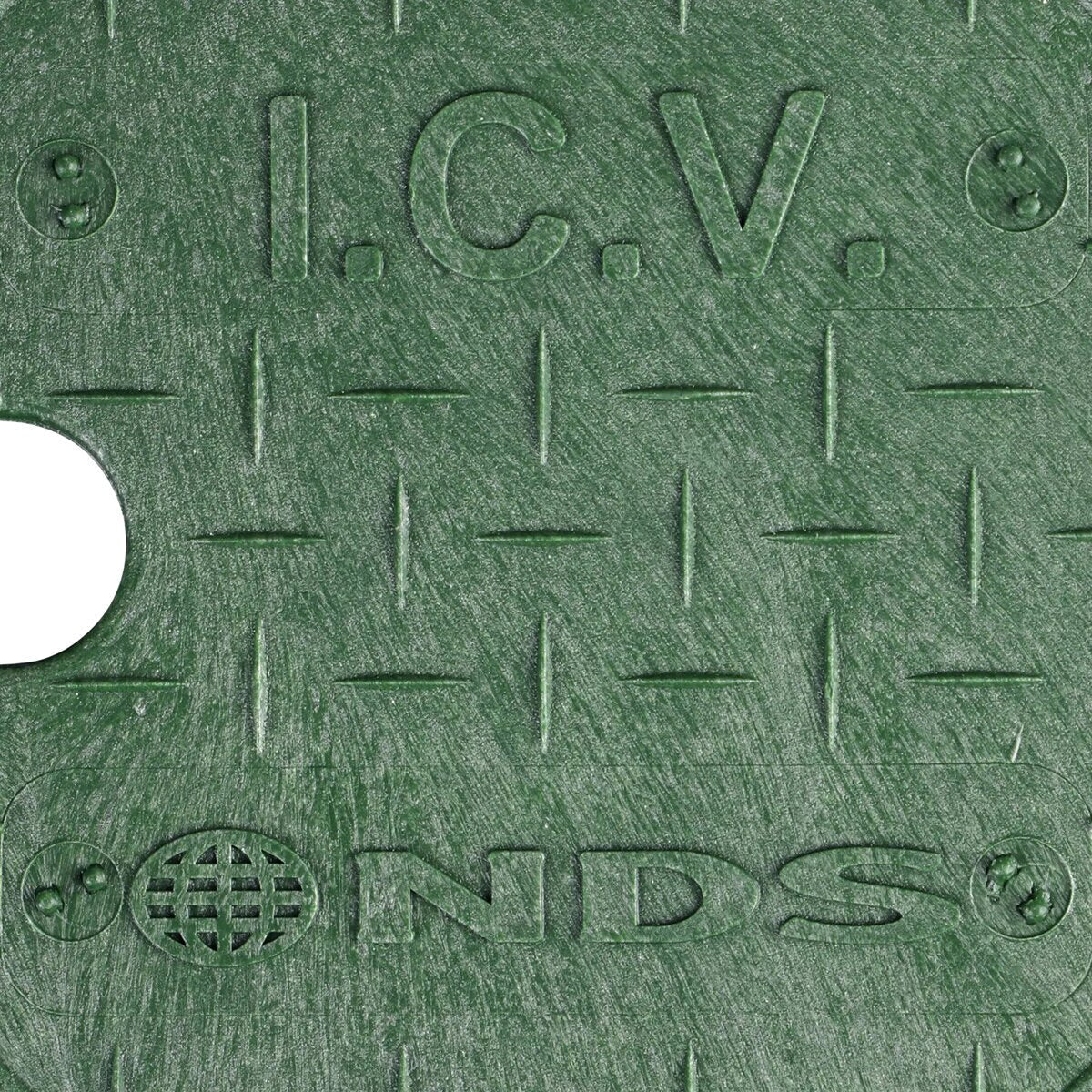 NDS Snap-In Box & Cover Black Body Round w/ Overlapping Green Lid 6 in.