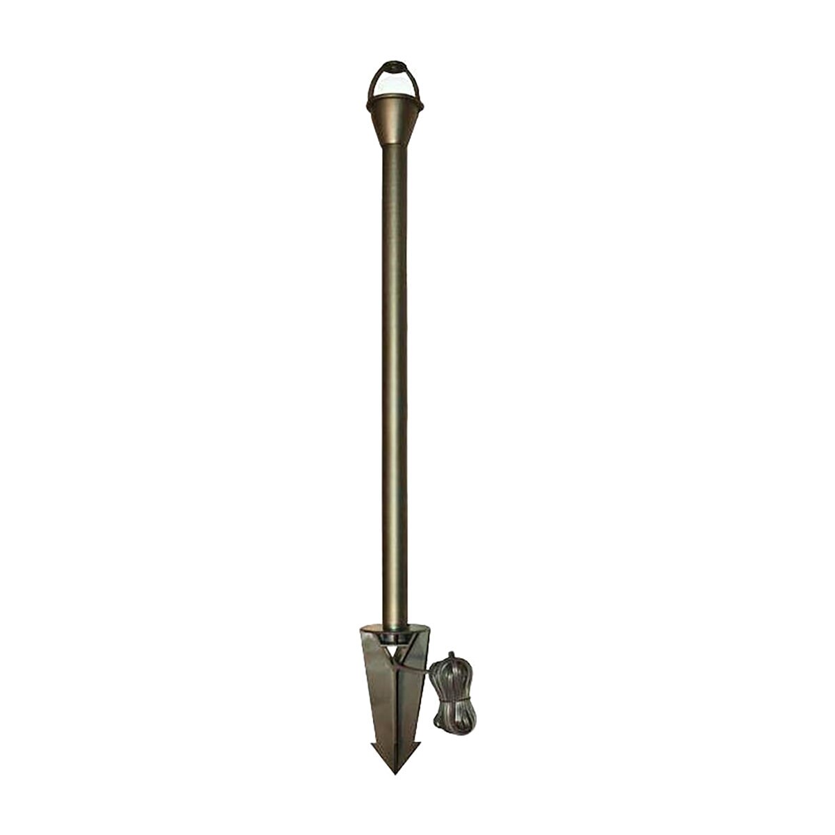 ABR Lighting -1-APL-STEM-18-STEM Series Path Light with Antique Brass Finish, 18 in. Height, 1 Lamp, 16/2 Wire Ground Stake