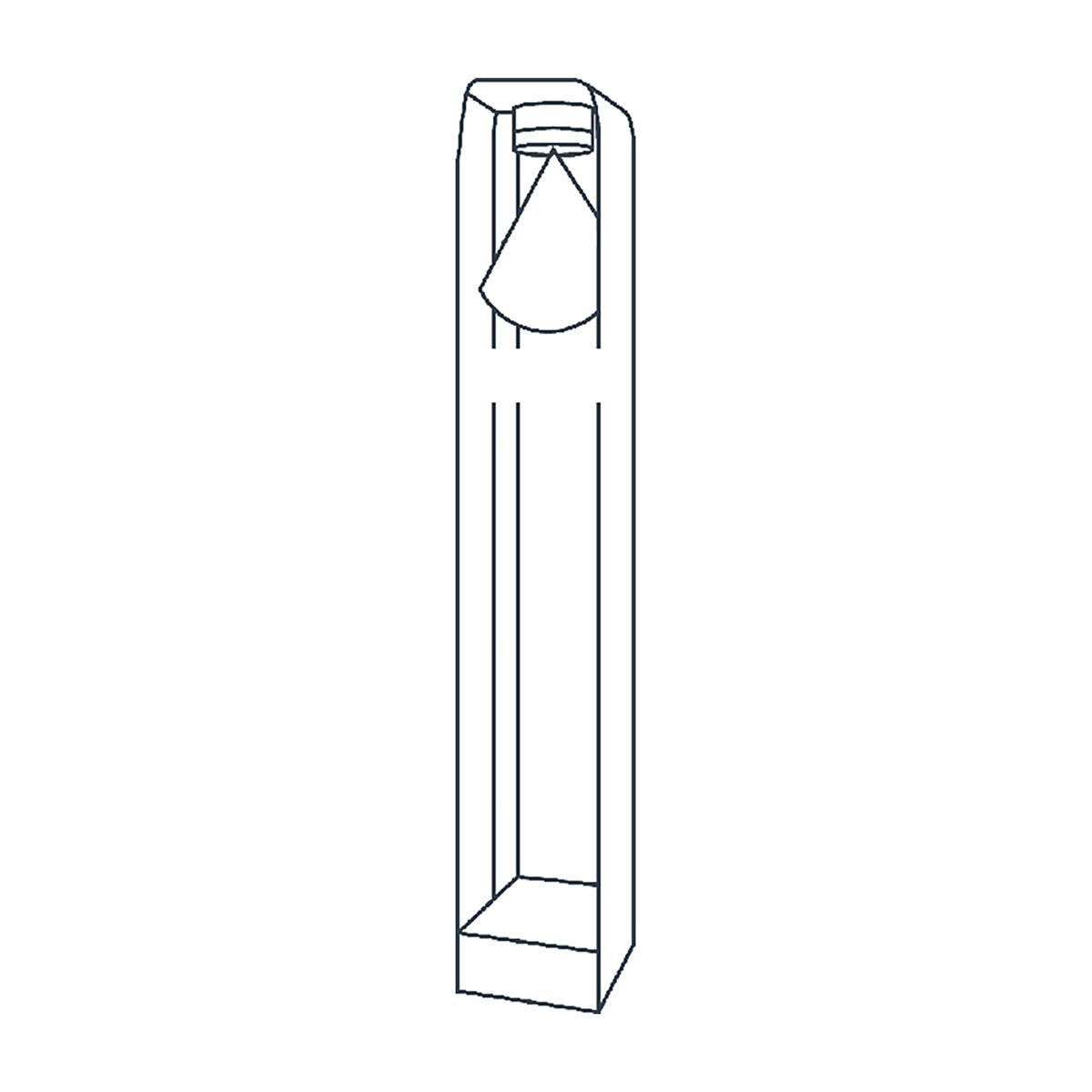 In-Lite-10201790- Ace High Dark Bollard Fixture 3W 12V Warm White