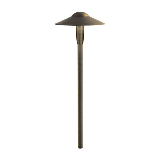 Kichler 15810CBR30  Dome Path Light Centennial Brass 3W 3000K 8 in. LED