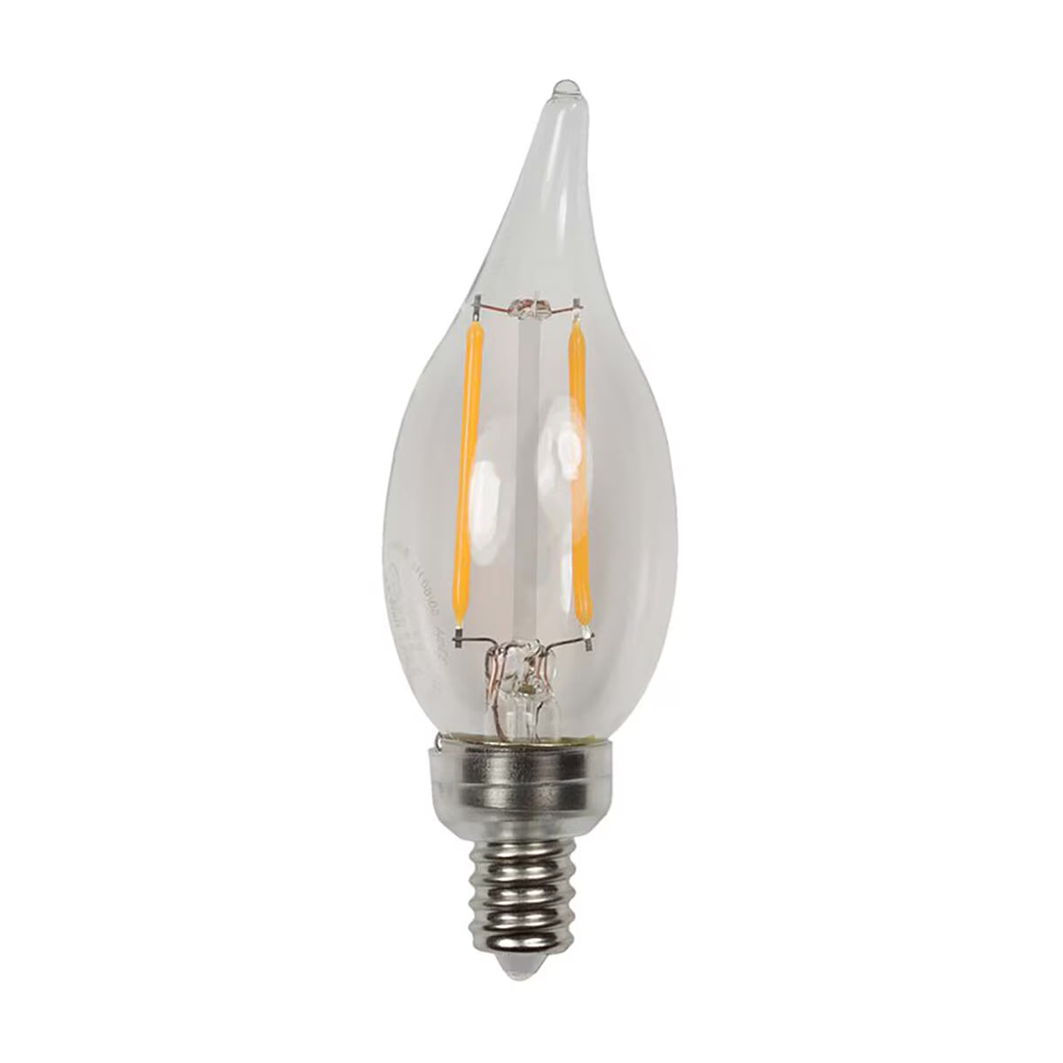 CAN-FIL-F-3.5-2700-C-12  Brilliance Candelabra Flame Lamp 3.5W 2700K