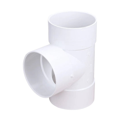 8P01  -NDS PVC S&D Tee HUB x HUB x HUB White 8 in.
