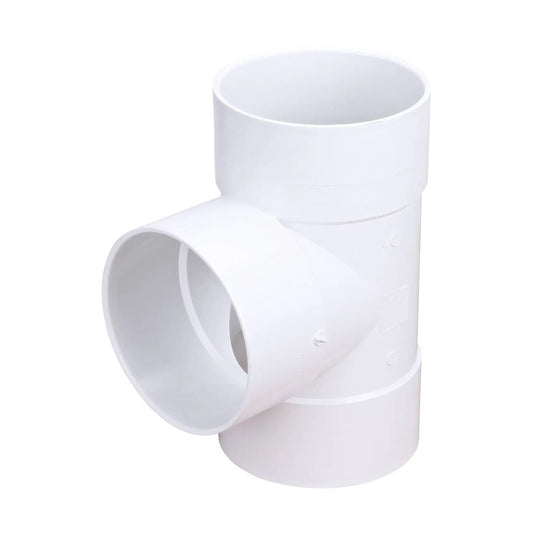 8P01  -NDS PVC S&D Tee HUB x HUB x HUB White 8 in.