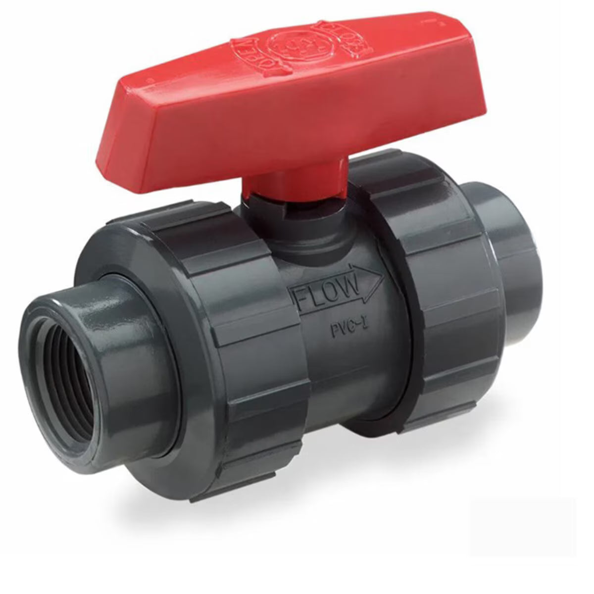 1-1/4 Blocked True Union Ball Valve Sch 80 Slip & Thd EPDM O-Ring PVC